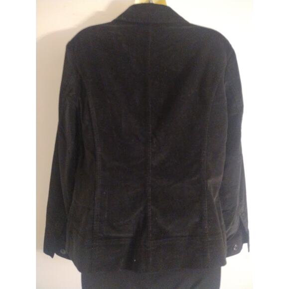 Talbots Stretch Velour Unlined Jacket, with Pockets, Black, Sz 10 NWOT - Picture 4 of 6